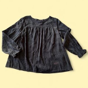Banana Republic Black Textured Blouse